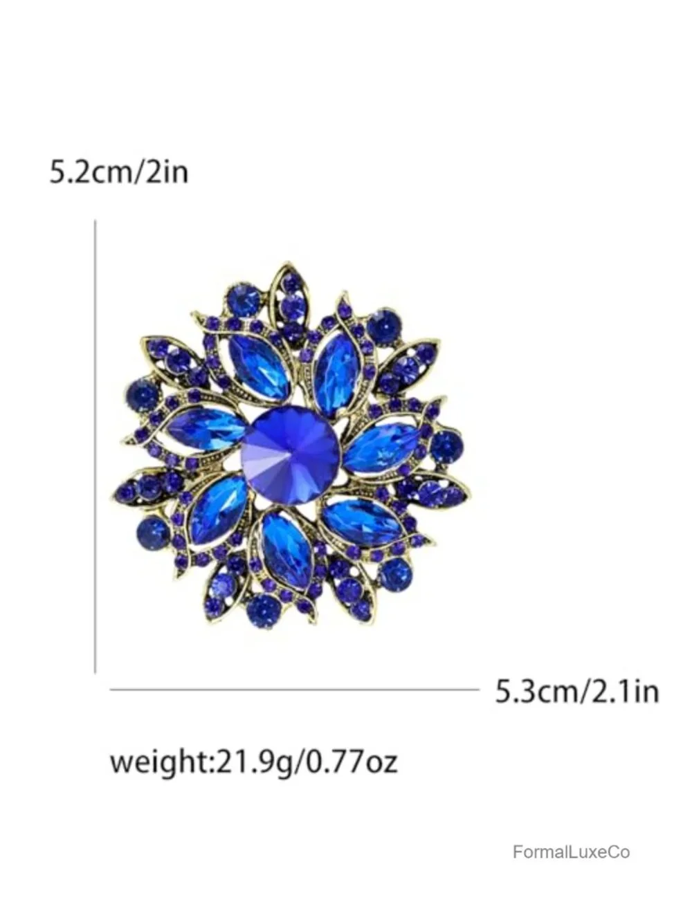 Rhinestone Flower Brooch Pin for Women - Crystal Brooch Elegant Hat Bag